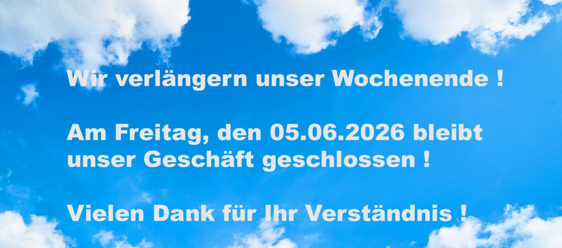 Wir verl&auml;ngern unser Wochenende